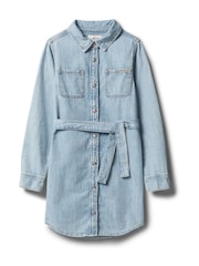 Calvin Klein Jeans Blue Belted Denim Shirt Dress - Image 4 of 4
