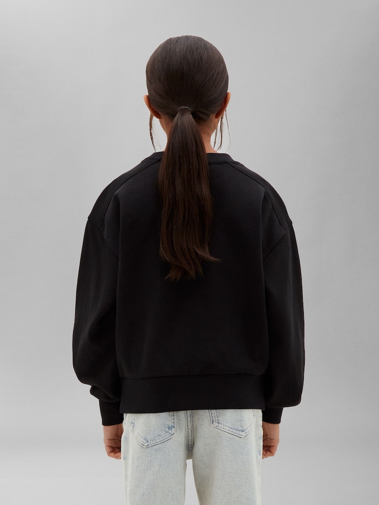 Calvin Klein Jeans Black Signature Logo Sweatshirt - Image 2 of 4