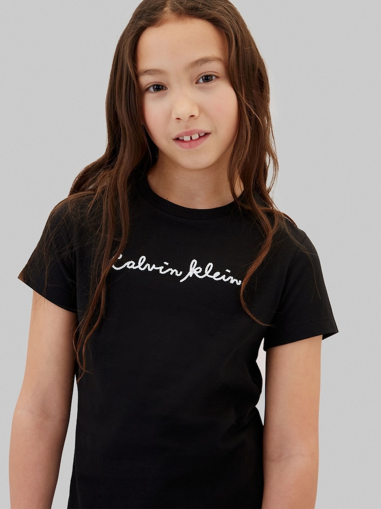 Calvin Klein Jeans Black Slim Logo T-Shirt - Image 2 of 4