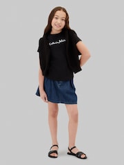 Calvin Klein Jeans Black Slim Logo T-Shirt - Image 4 of 4