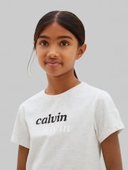 Calvin Klein Jeans Grey Slim Logo T-Shirt - Image 3 of 4