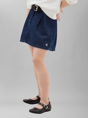 Calvin Klein Jeans Blue Pleated Denim Skirt - Image 1 of 5