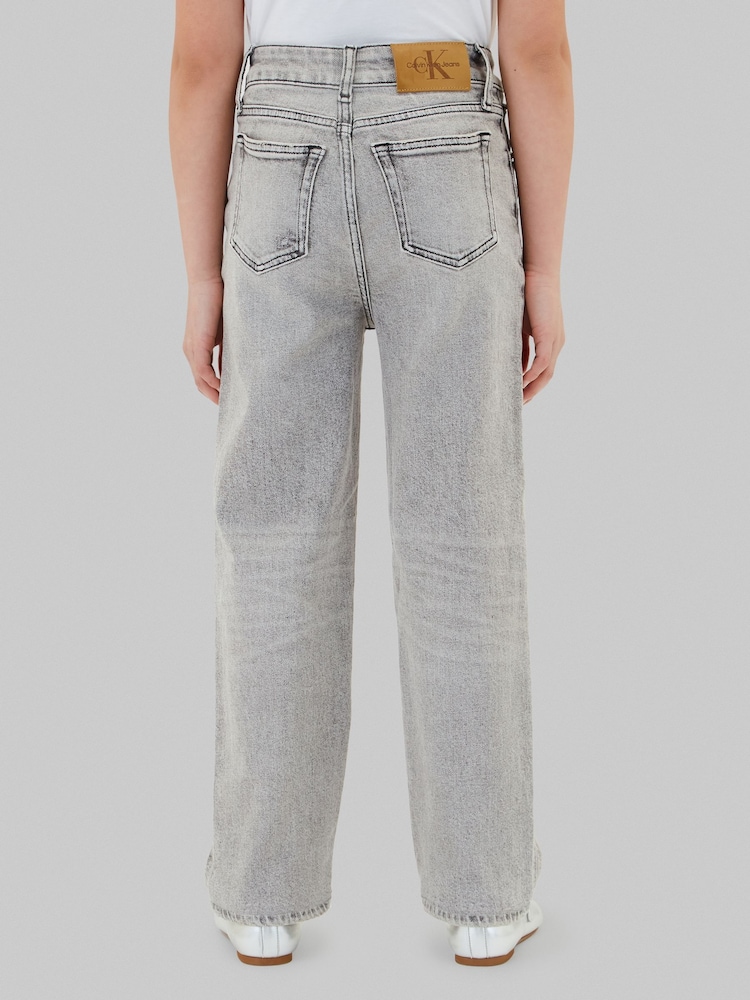 Calvin Klein Jeans Grey Barrel Leg Jeans - Image 2 of 5 Calvin Klein Jeans Grey Barrel Leg Jeans - Image 2 of 5