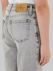 Calvin Klein Jeans Grey Barrel Leg Jeans - Image 3 of 5