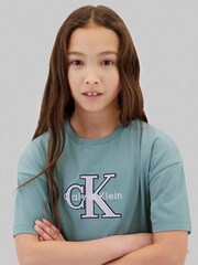 Calvin Klein Jeans Blue Signature Logo T-Shirt Dress - Image 3 of 5