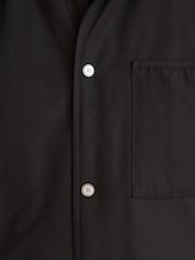 Reiss Black Raider Lightly-Padded Patch-Pocket Overshirt - Image 3 of 8