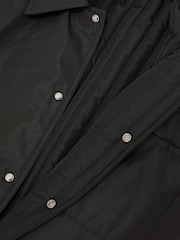Reiss Black Raider Lightly-Padded Patch-Pocket Overshirt - Image 8 of 8