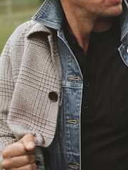 Reiss Stone Check Morpeth Wool-Blend Check Single-Breasted Overcoat - Image 3 of 11