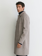 Reiss Stone Check Morpeth Wool-Blend Check Single-Breasted Overcoat - Image 5 of 11