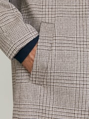 Reiss Stone Check Morpeth Wool-Blend Check Single-Breasted Overcoat - Image 8 of 11