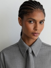 Reiss Rosaria Woven Neck-Tie Long-Sleeve Shirt - Bild 4 von 7