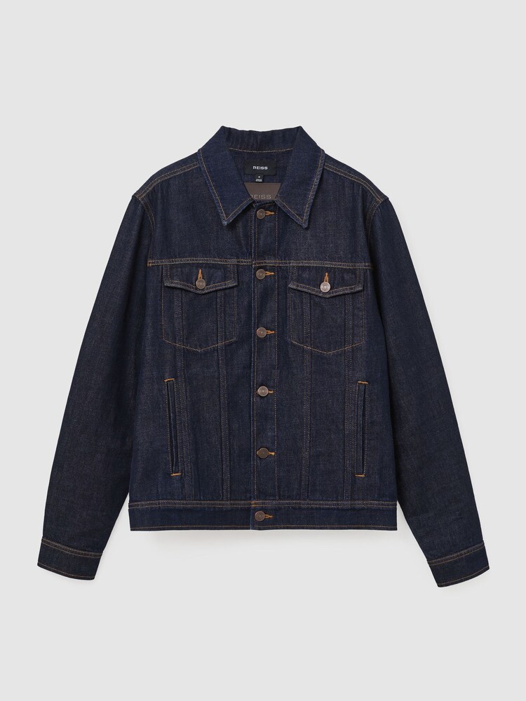 Reiss Acre Denim Trucker Jacket - Imagen 2 de 7 Reiss Acre Denim Trucker Jacket - Imagen 2 de 7
