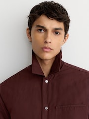 Reiss Bordeaux Raider Lightly-Padded Patch-Pocket Overshirt - Image 3 of 8