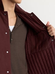 Reiss Bordeaux Raider Lightly-Padded Patch-Pocket Overshirt - Image 5 of 8