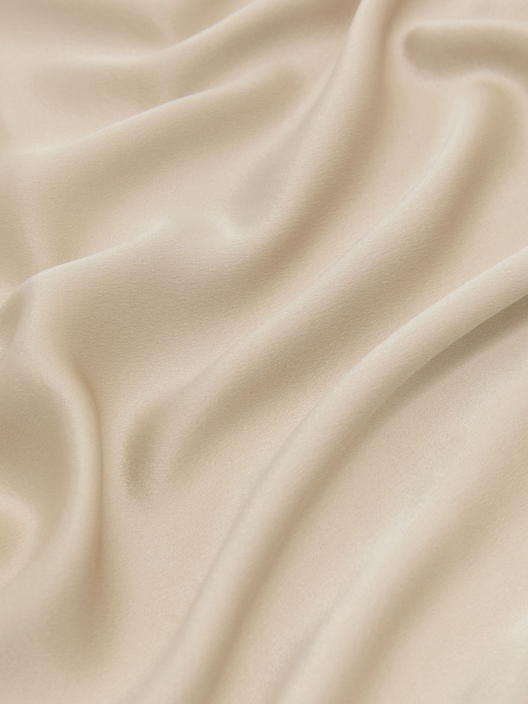 Reiss Champagne Neutral Kendra Silk Draped Split-Sleeve Top - Image 6 of 6 Reiss Champagne Neutral Kendra Silk Draped Split-Sleeve Top - Image 6 of 6
