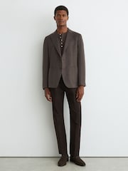 Reiss Badge Check Single-Breasted Blazer with Gilet Insert Tailored-Fit - Attēls 5 no 12