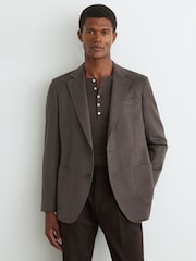 Reiss Badge Check Single-Breasted Blazer with Gilet Insert Tailored-Fit - Attēls 7 no 12