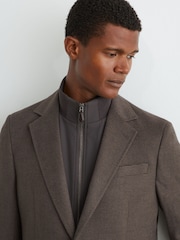 Reiss Badge Check Single-Breasted Blazer with Gilet Insert Tailored-Fit - Attēls 8 no 12