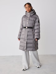 Baker by Ted Baker Duşa Davamlı Uzun Xəttli İstilik Möhürü Yastıqlı Palto - 7şəkildən 1 şəkil
