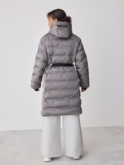 Baker by Ted Baker Duşa Davamlı Uzun Xəttli İstilik Möhürü Yastıqlı Palto - 7şəkildən 2 şəkil