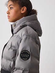 Baker by Ted Baker Duşa Davamlı Uzun Xəttli İstilik Möhürü Yastıqlı Palto - 7şəkildən 5 şəkil
