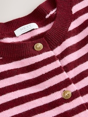 Pink and Berry Stripe - Knit Cardigan (3-16yrs) - Larawan 4 ng 4