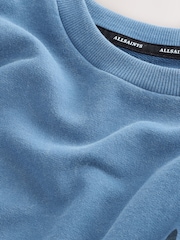 smALLSAINTS Washed Blue Oversized Orlando Logo Crew Neck T-Shirt - Image 3 of 4