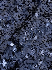 Navy Sequin Mini Skirt - Image 6 of 7