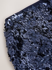 Navy Sequin Mini Skirt - Image 7 of 7