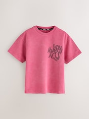 smALLSAINTS Pink Oversized Orlando Logo Crew T-Shirt - Image 5 of 8