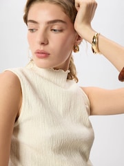 Whistles White Textured Sleeveless Top - Image 1 of 5