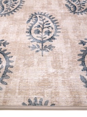 Hug Rug Blue Woodblock Paisley Runner - Image 3 of 4