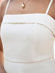 Yumi White Oversize Poppy Placement Midi Sun Dress - Image 5 of 5