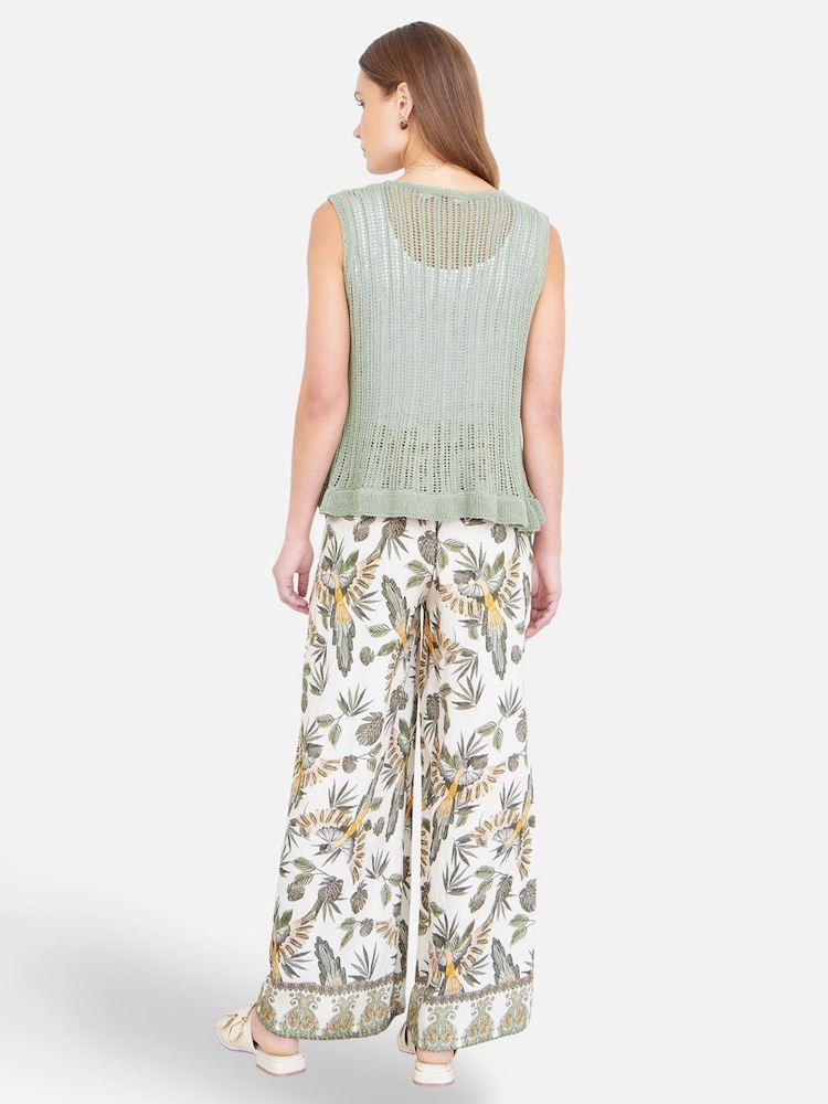 Yumi Viscose Wide Leg Trousers - Imagen 3 de 3