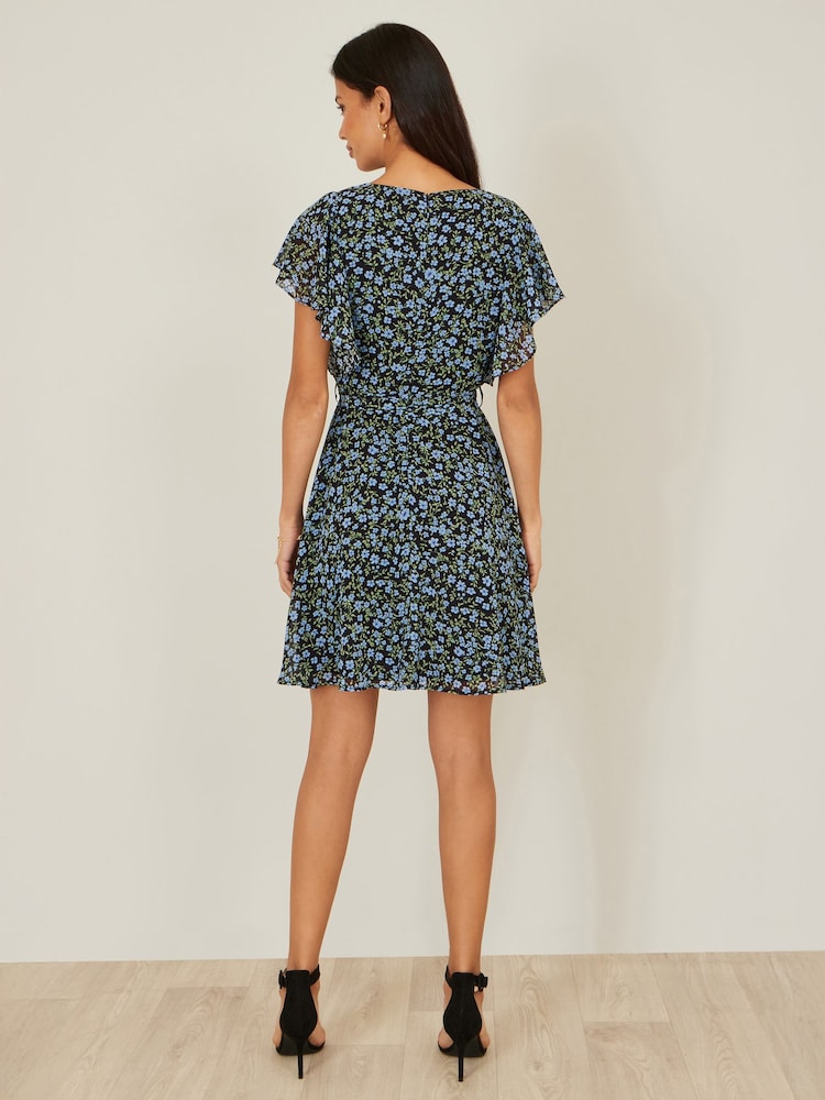 Yumi Ditsy Print Floral Skater Dress - 圖片 2/4