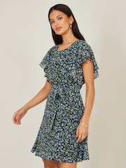 Yumi Ditsy Print Floral Skater Dress - 圖片 3/4