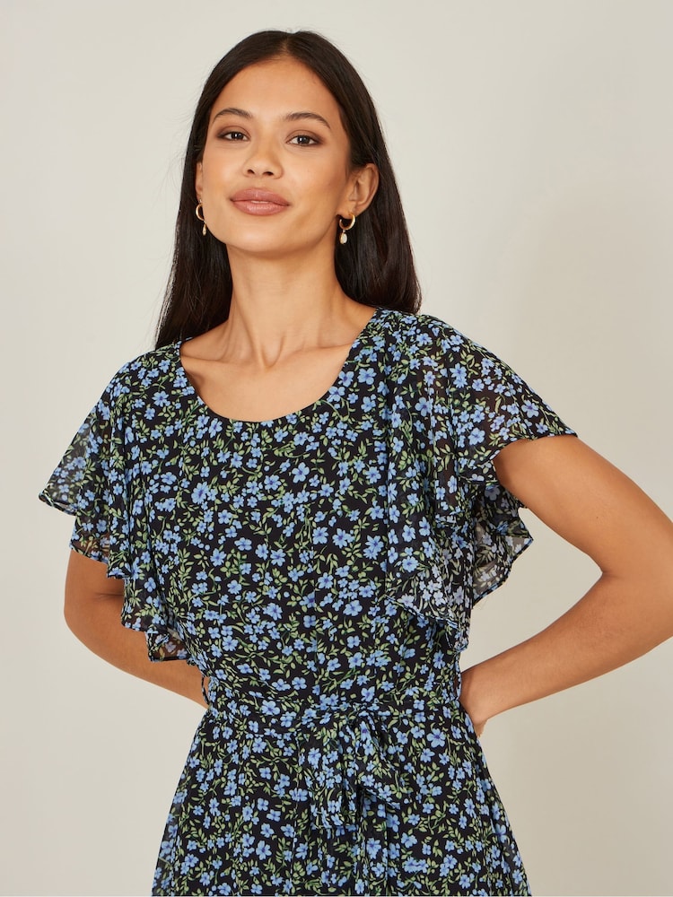 Yumi Ditsy Print Floral Skater Dress - 圖片 4/4