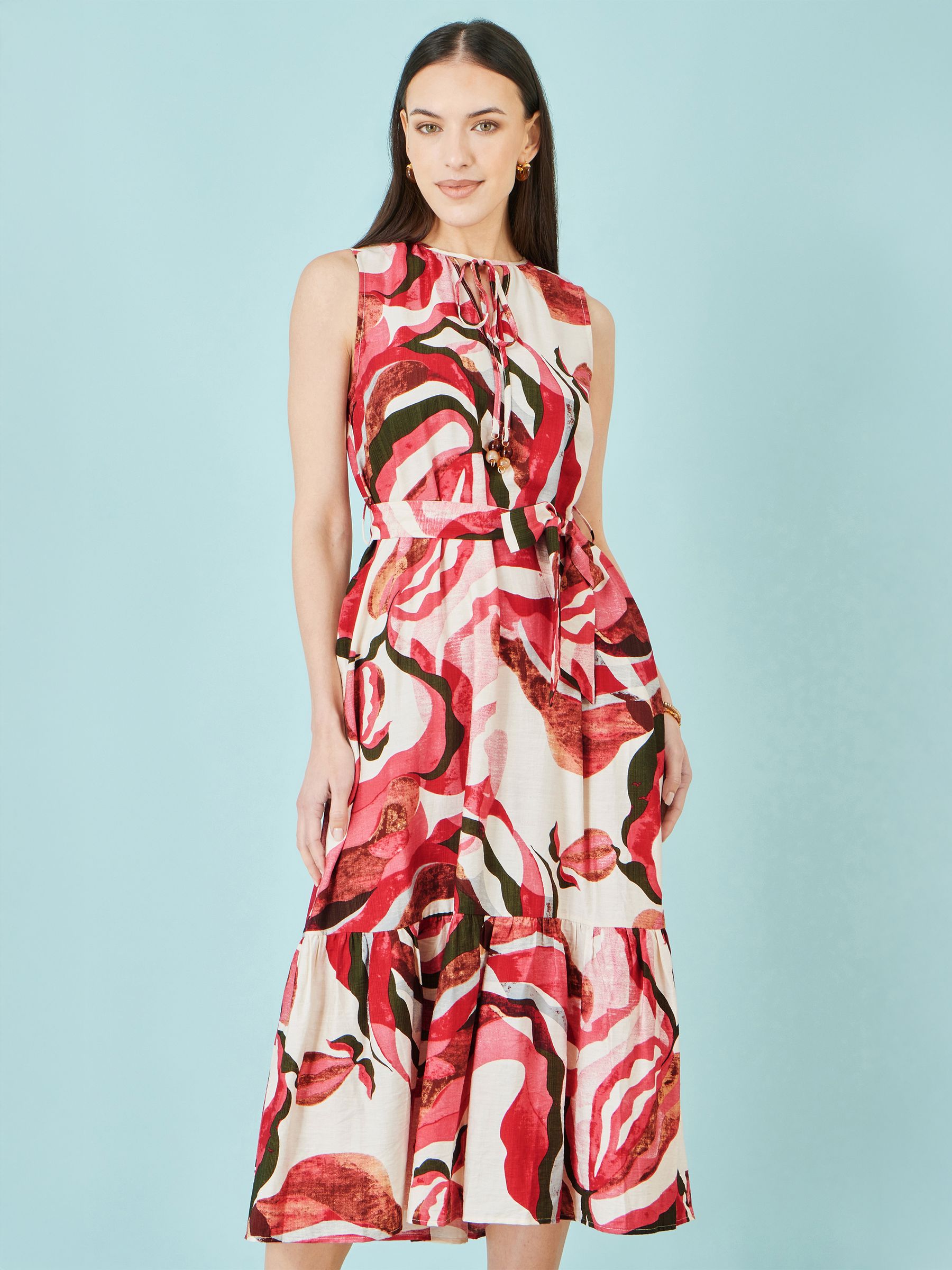 Buy Yumi Pink Viscose Swirl Print Midi Dress from Next USA