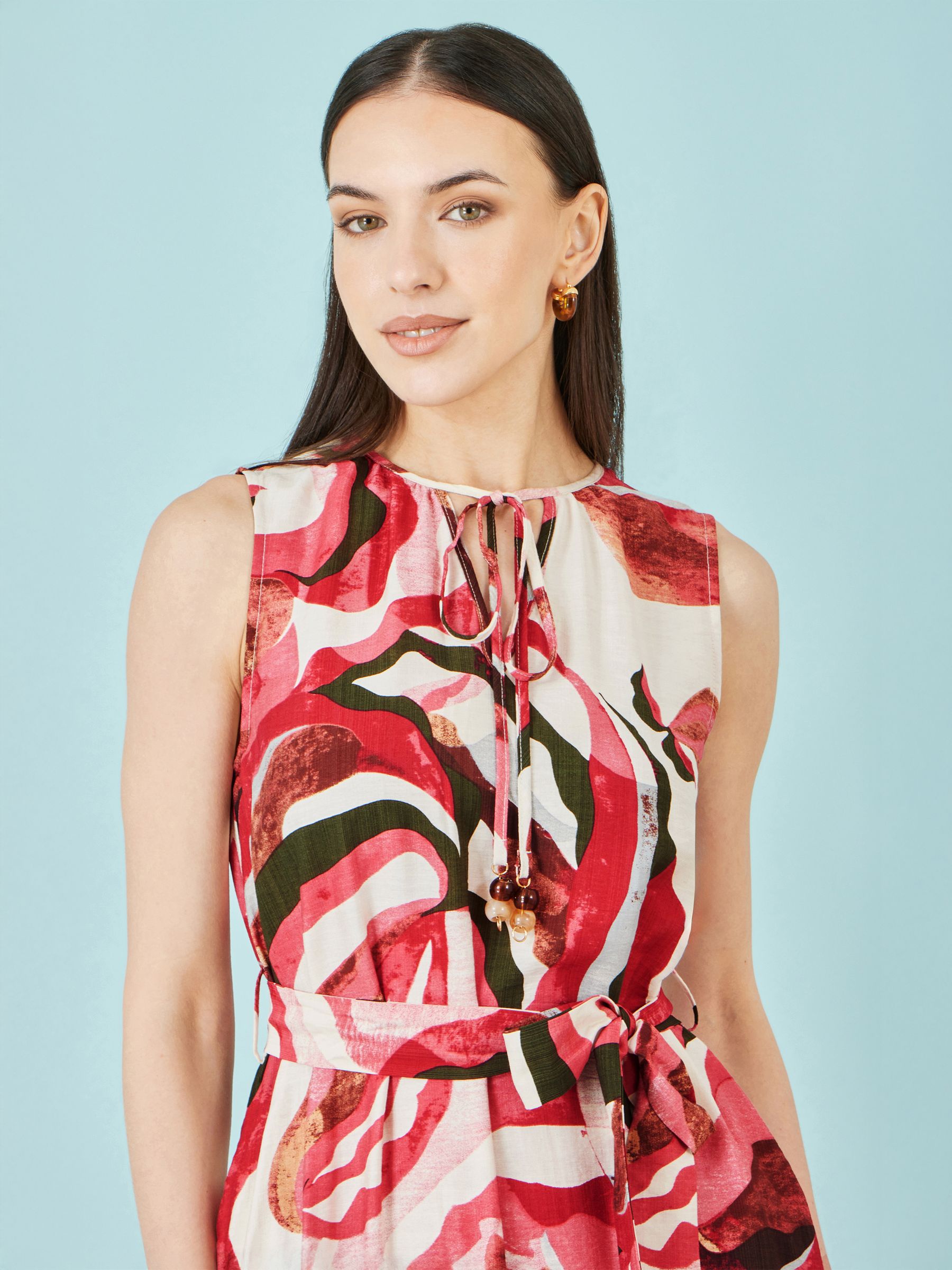 Buy Yumi Pink Viscose Swirl Print Midi Dress from Next USA