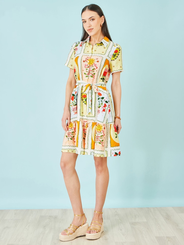 Yumi Sun Patchwork Print Shirt Dress - Bild 5 von 5 Yumi Sun Patchwork Print Shirt Dress - Bild 5 von 5