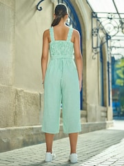 Yumi Green Stripe Strappy Jumpsuit - Image 2 of 5