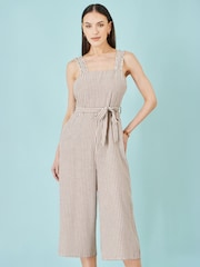 Yumi Brown Stripe Strappy Jumpsuit - Image 3 of 4