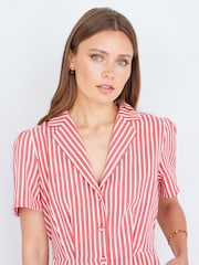 Yumi Red Stripe Retro Playsuit - Image 4 of 4