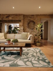 Hug Rug Green Eden Leaves Rug - Image 1 of 5