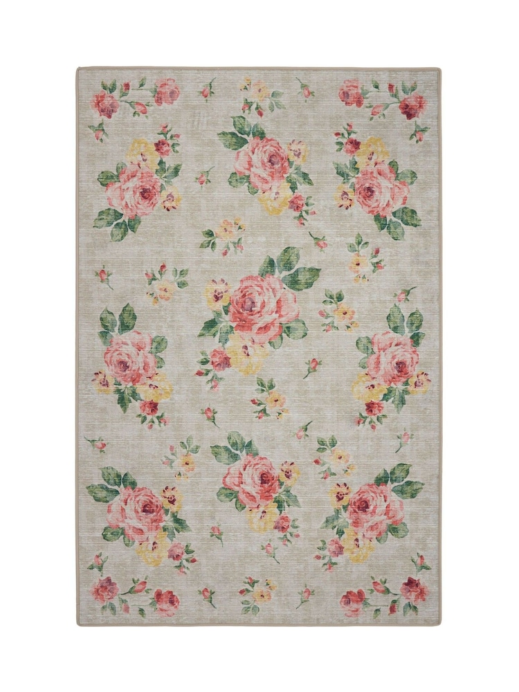 Hug Rug Natural Vintage Rose Rug - Image 2 of 4 Hug Rug Natural Vintage Rose Rug - Image 2 of 4