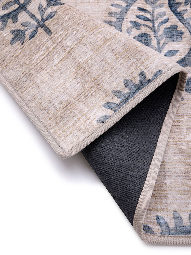 Hug Rug Blue Woodblock Paisley Rug - Image 4 of 4 Hug Rug Blue Woodblock Paisley Rug - Image 4 of 4