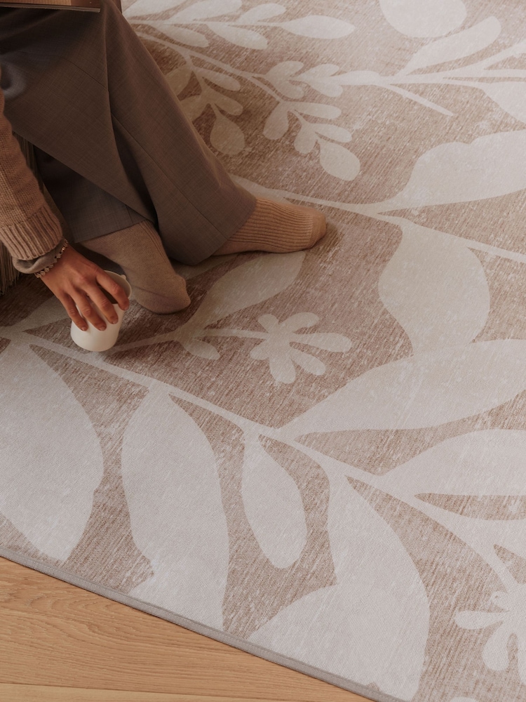 Hug Rug Natural Eden Leaves Rug - Image 2 of 5