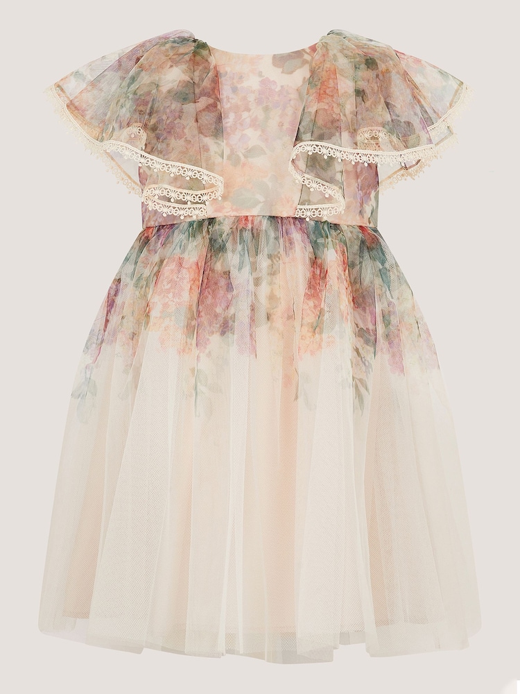 فستان حفلات تول بطبعة ورود كلاسيكية للبيبي من Monsoon - صورة 2 من 3