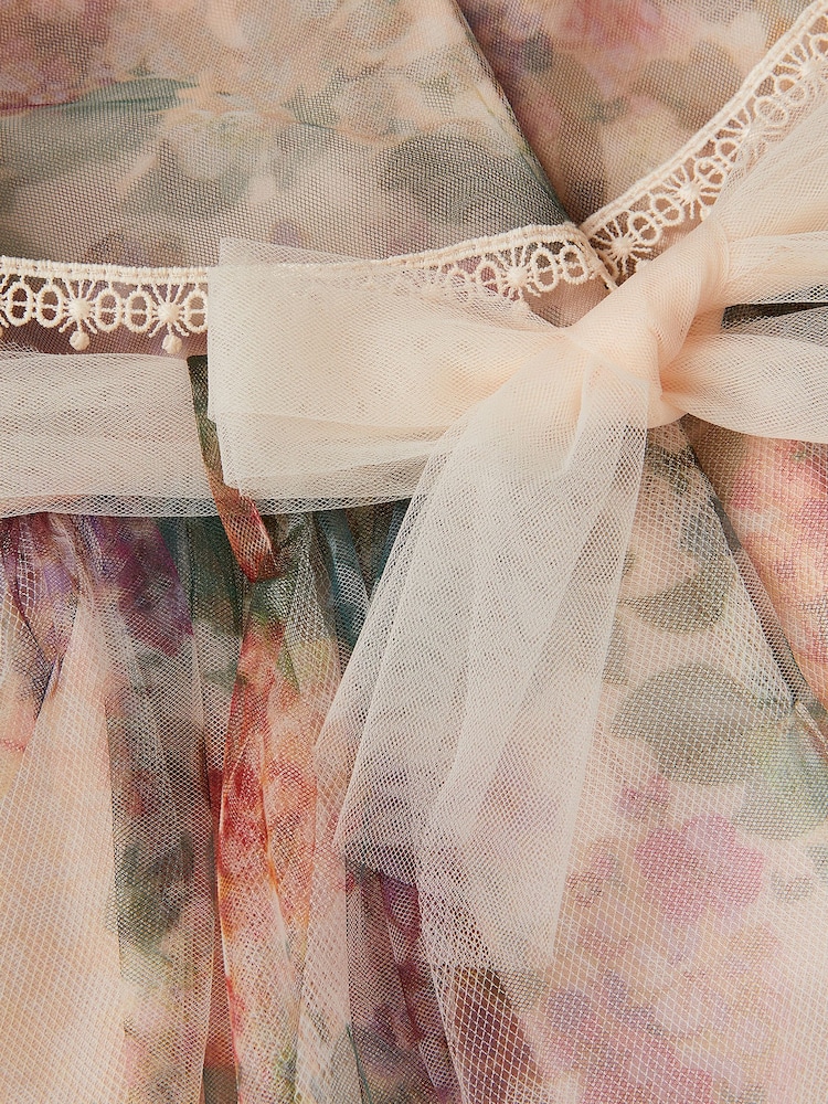 فستان حفلات تول بطبعة ورود كلاسيكية للبيبي من Monsoon - صورة 3 من 3