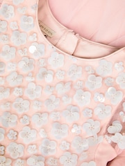 Monsoon Pink Inaya Floral Sequin Party Dress - Image 2 of 2